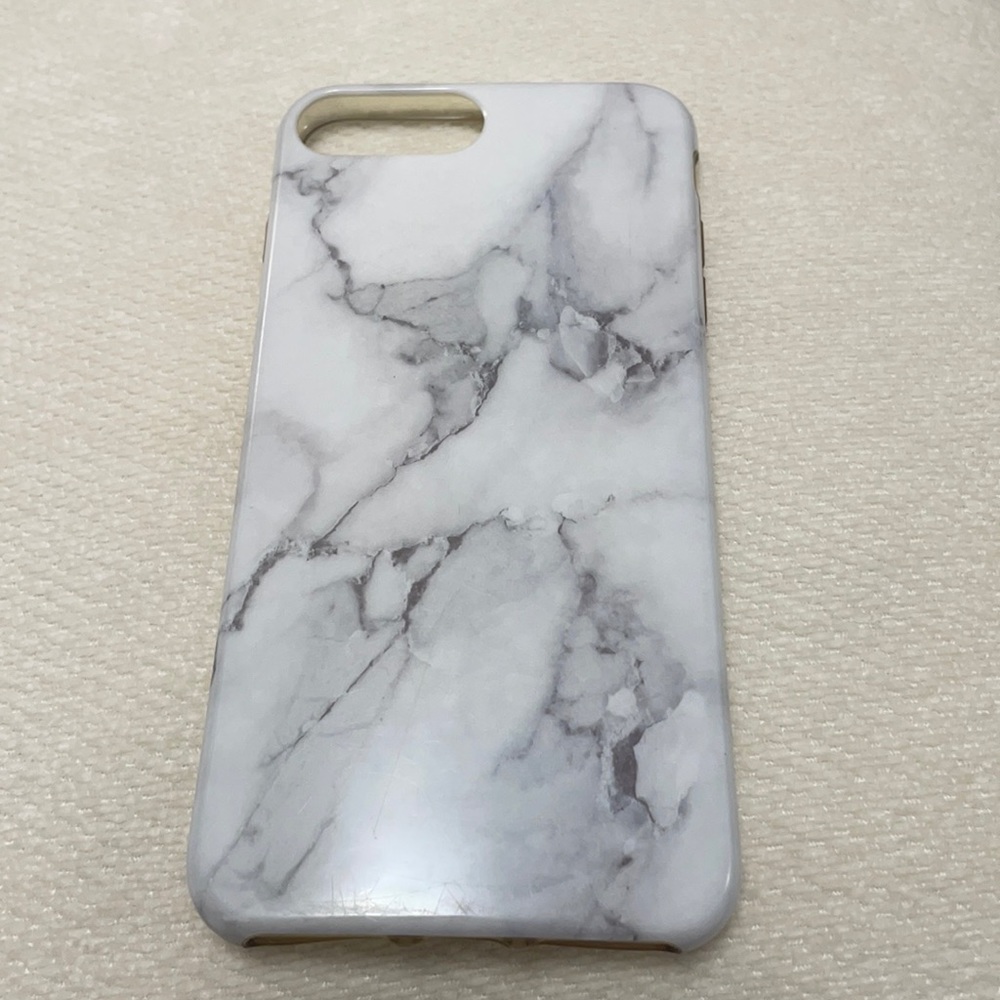 White Marble iPhone 8+ Silicone case